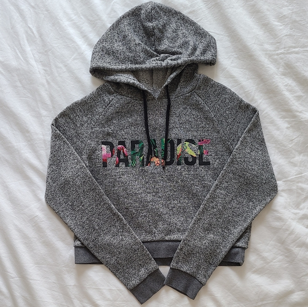 "PARADISE" Crop hoodie